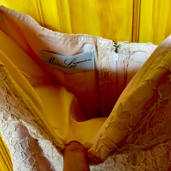 Mori Lee Blush Lace Bridesmaid Dress - Picture 6 of 8